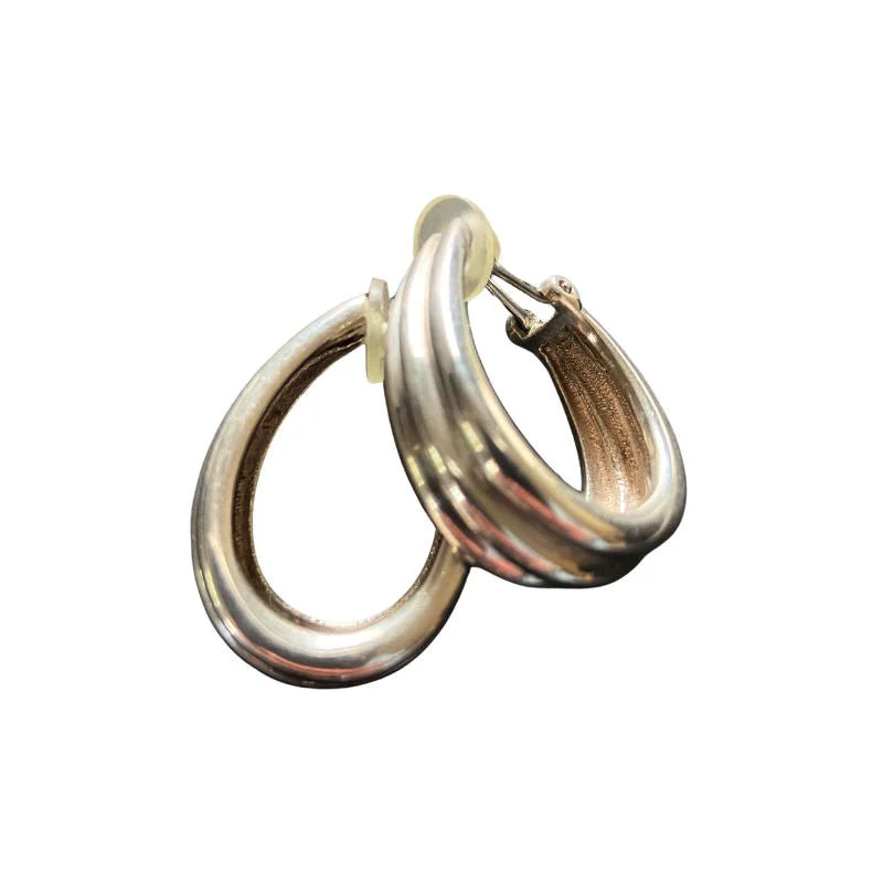 Boucles d'oreilles clips HERMÈS en argent