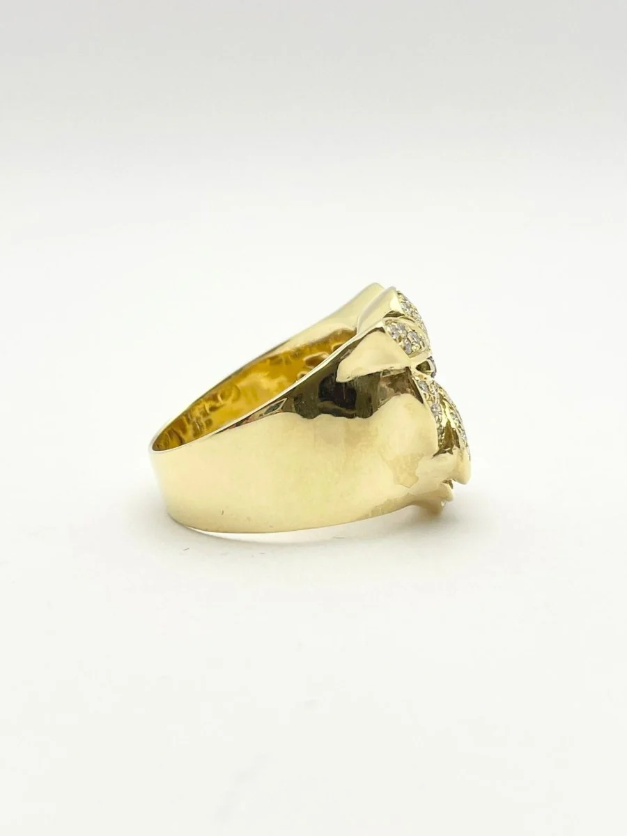 Anello oro 18KT con rubini naturali e diamanti naturali ct 0.70 VVS G - Image 4