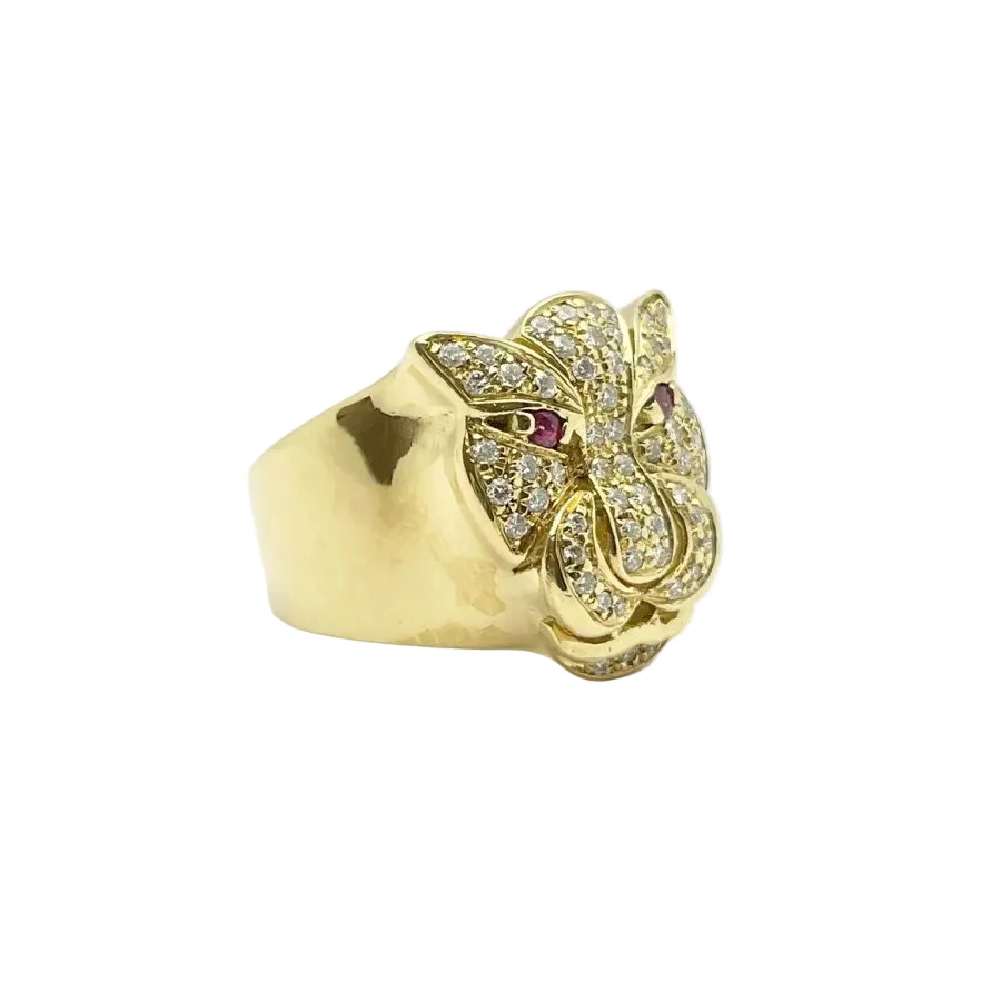 Anello oro 18KT con rubini naturali e diamanti naturali ct 0.70 VVS G - Image 5
