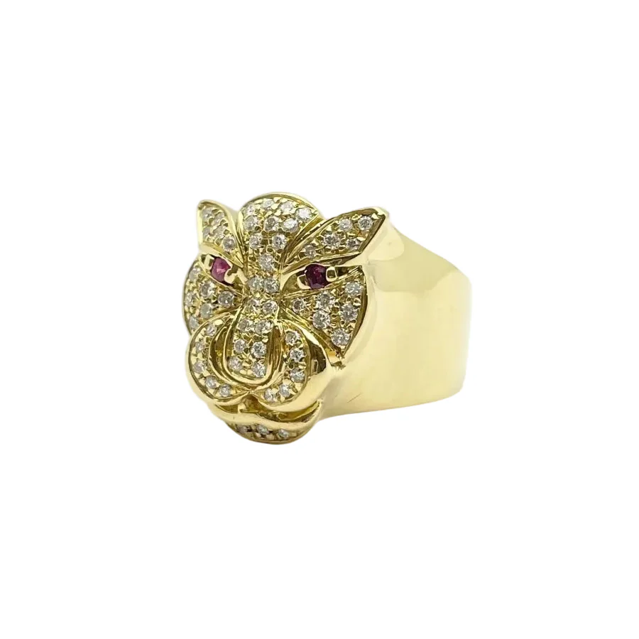 Anello oro 18KT con rubini naturali e diamanti naturali ct 0.70 VVS G - Image 7