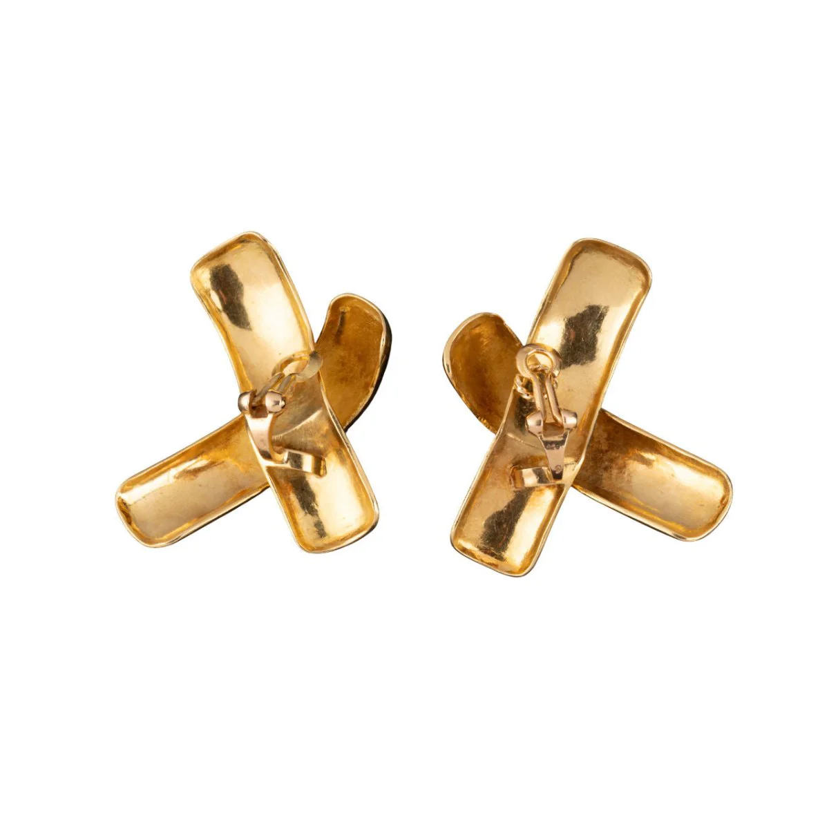 Boucles d’oreilles croix en or 18k - Image 2