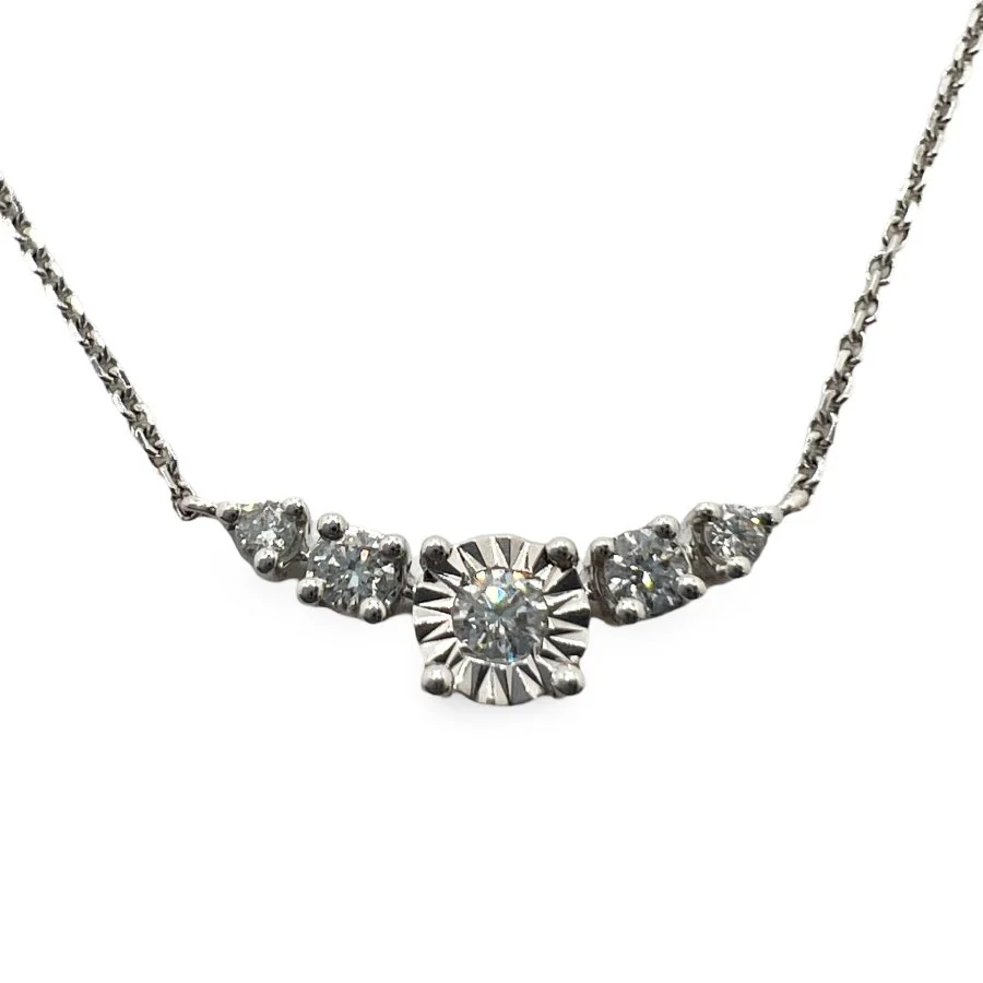 Collier Pendentif en or blanc et diamants