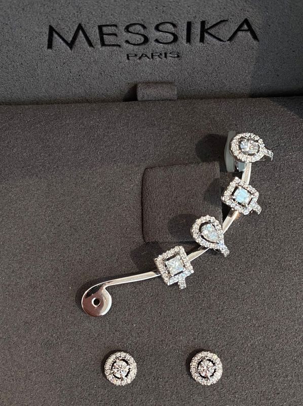 Boucles d'oreilles MESSIKA My Twin Multiformes en or blanc 18k et diamants - Image 3