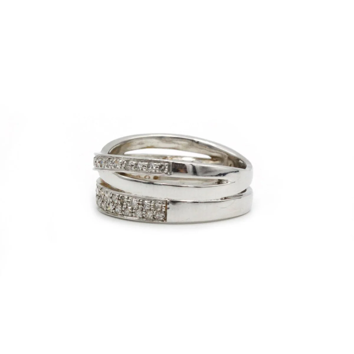 Bague en or blanc et diamants - Image 3