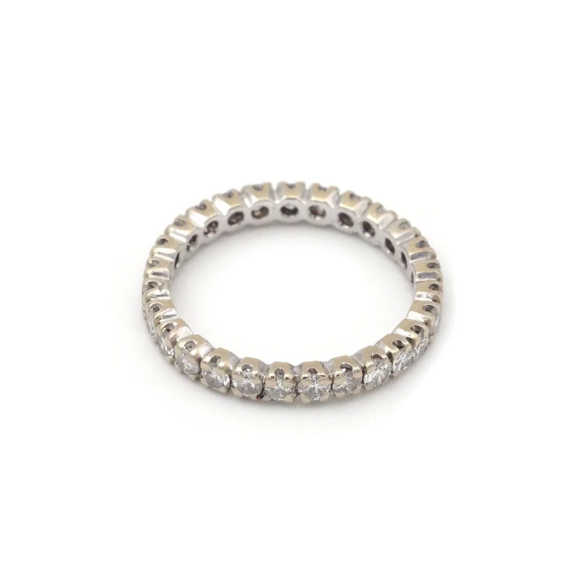 Bague Alliance en or blanc et diamants