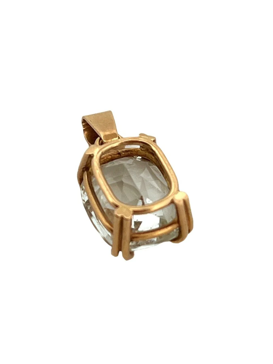 Pendentif en or jaune et aigue-marine - Image 4