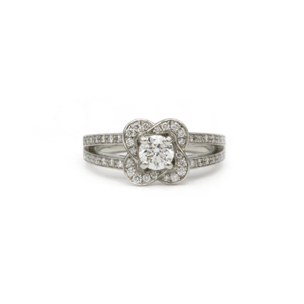 Bague - Platine Et Diamants