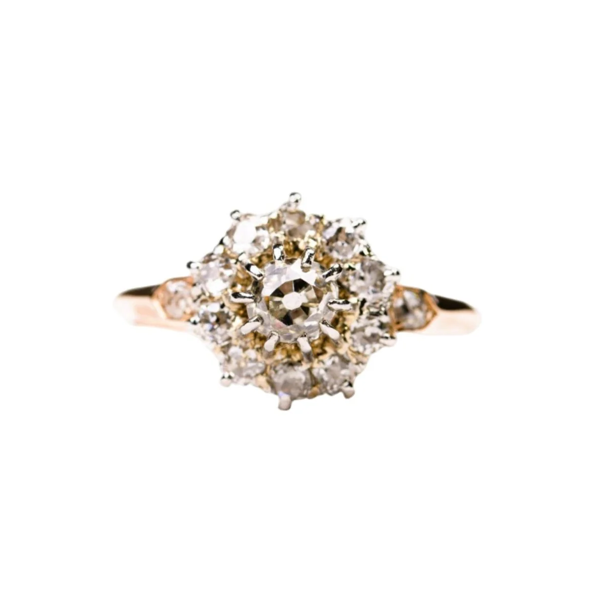 Bague Marguerite en or jaune et diamants