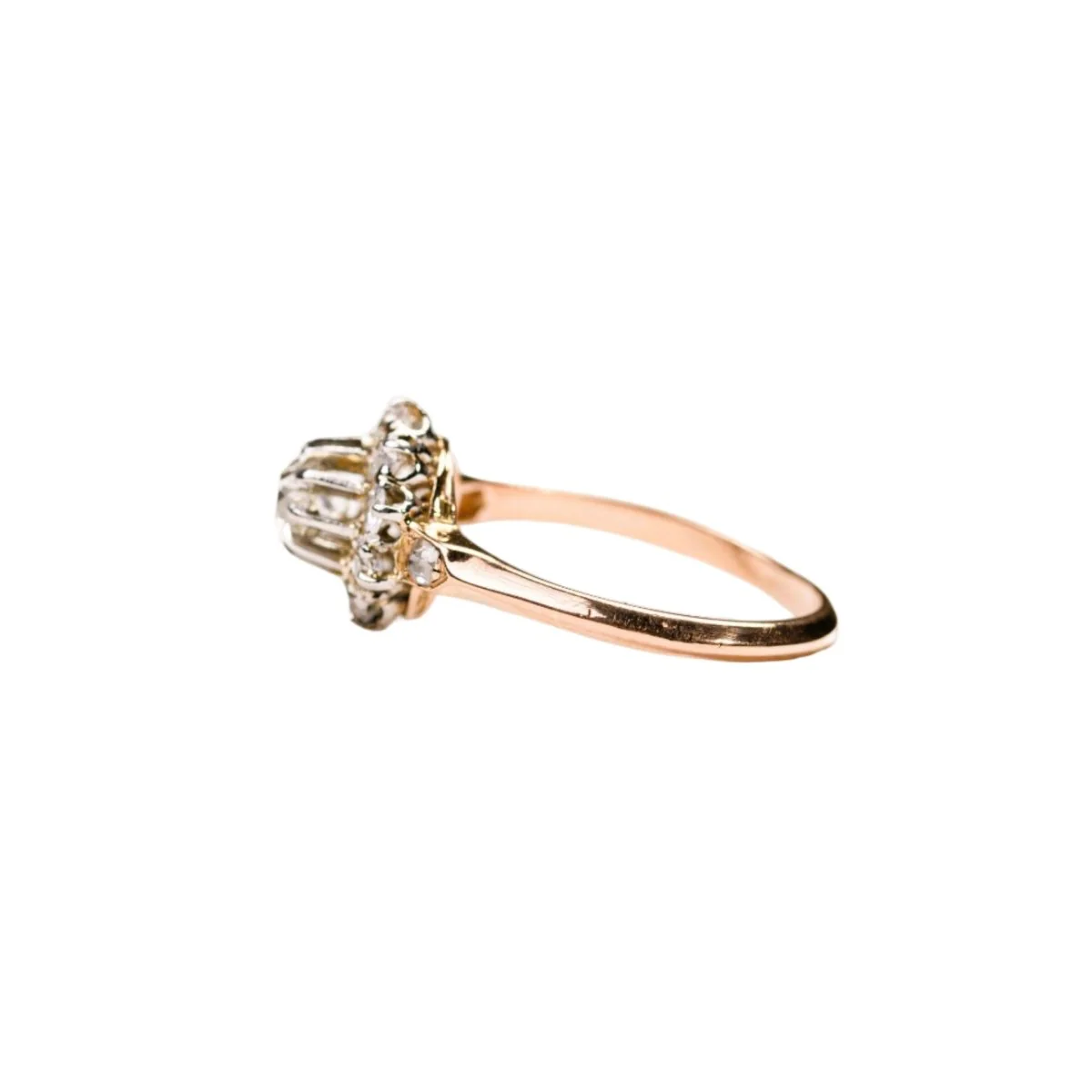 Bague Marguerite en or jaune et diamants - Image 3