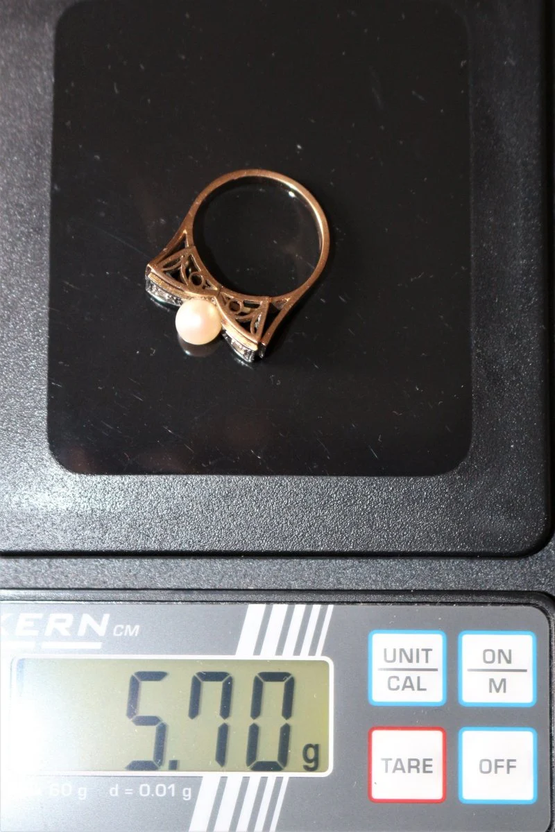 Bague Noeud Perle Et Roses - Image 9