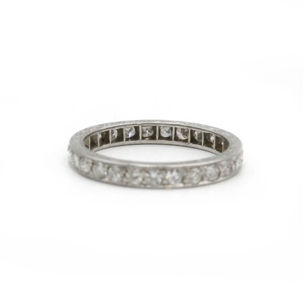 Bague Alliance en platine et diamants - Image 2
