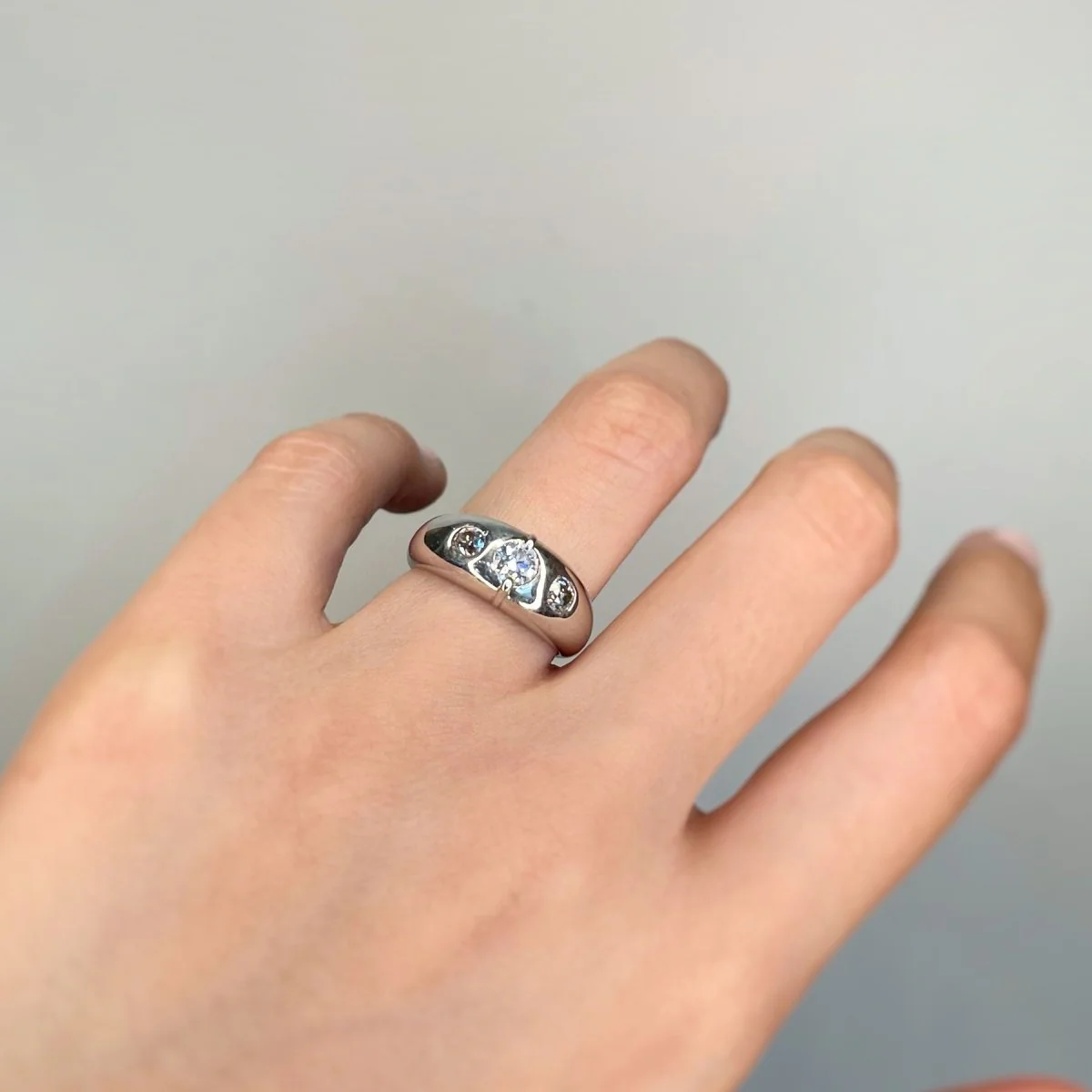 Bague jonc - Or & diamants - Image 4