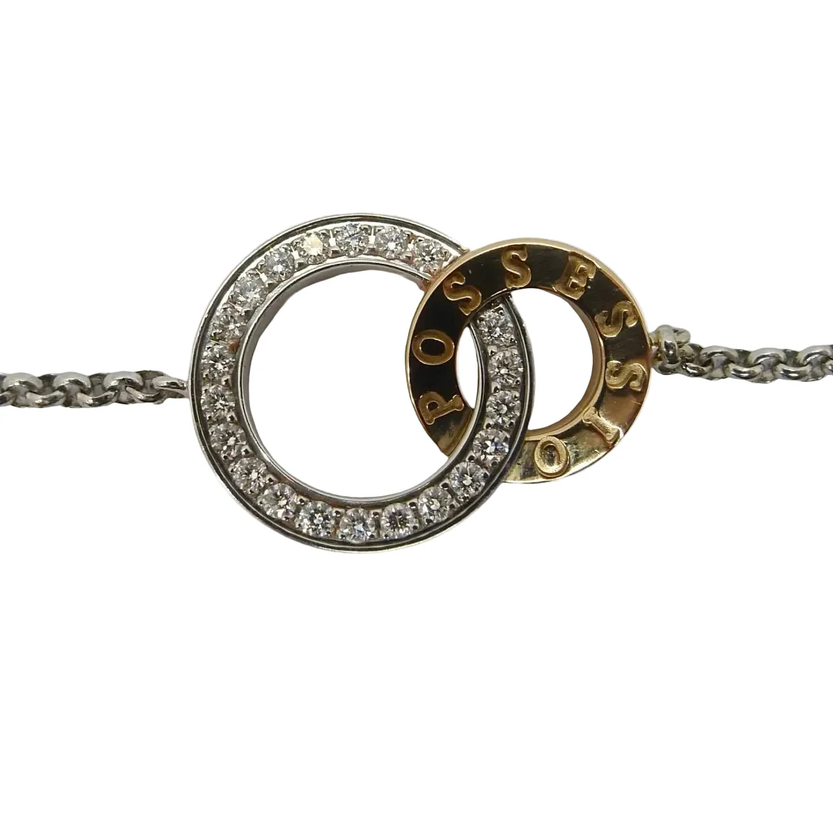 Bracelet Maille PIAGET "Possession" en or blanc, or rose et diamants