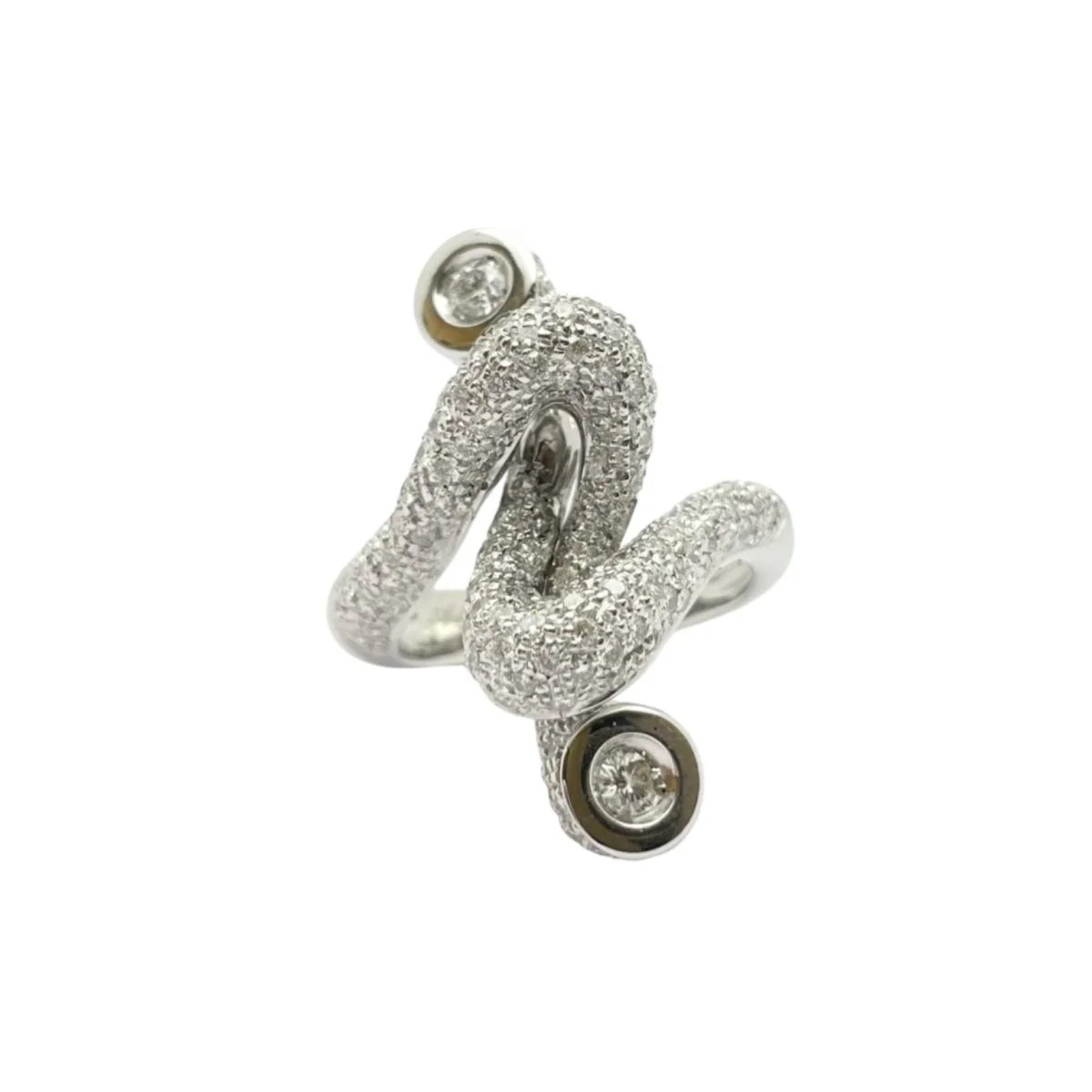 Baguen or blanc et diamants - Image 2