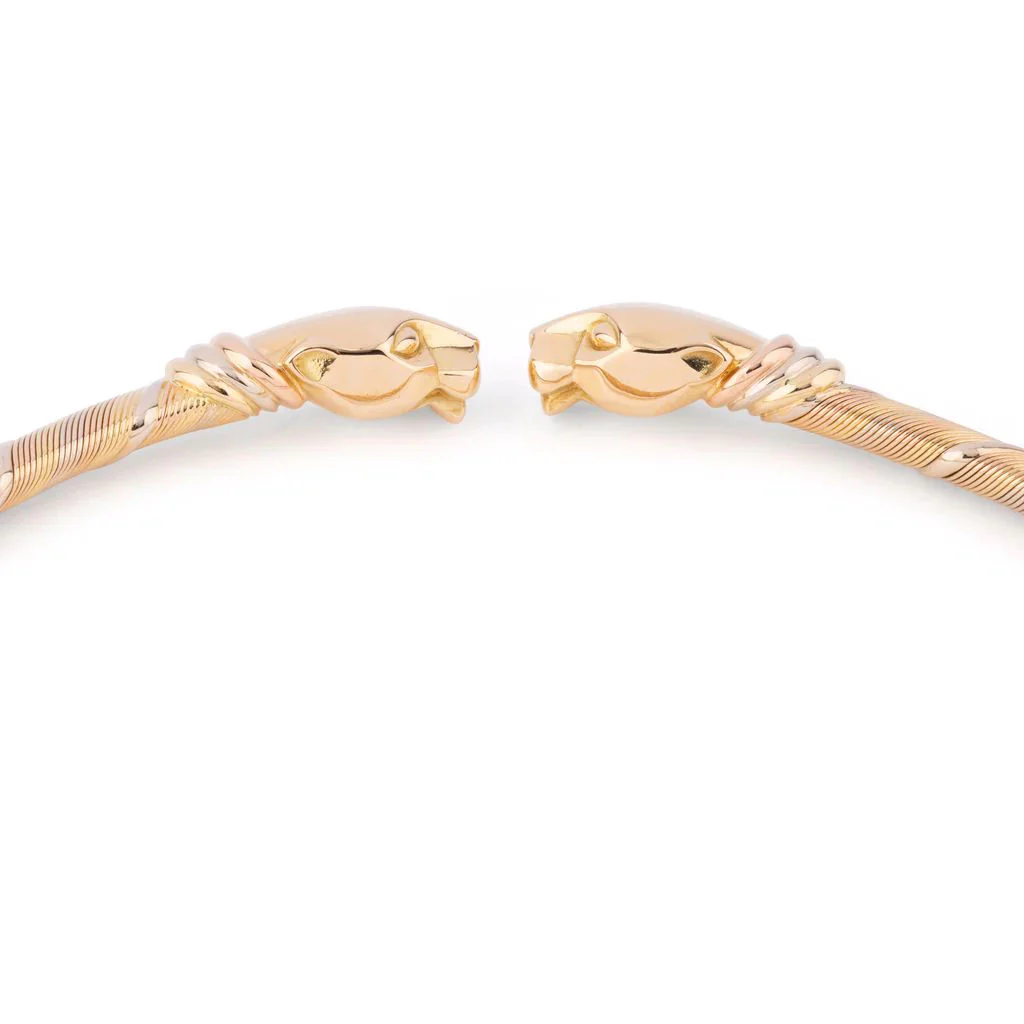 Collier Torque CARTIER "Têtes de panthère" en 3 ors - Image 3