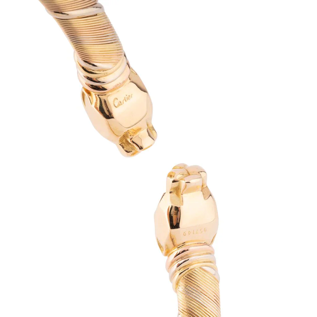 Collier Torque CARTIER "Têtes de panthère" en 3 ors - Image 8