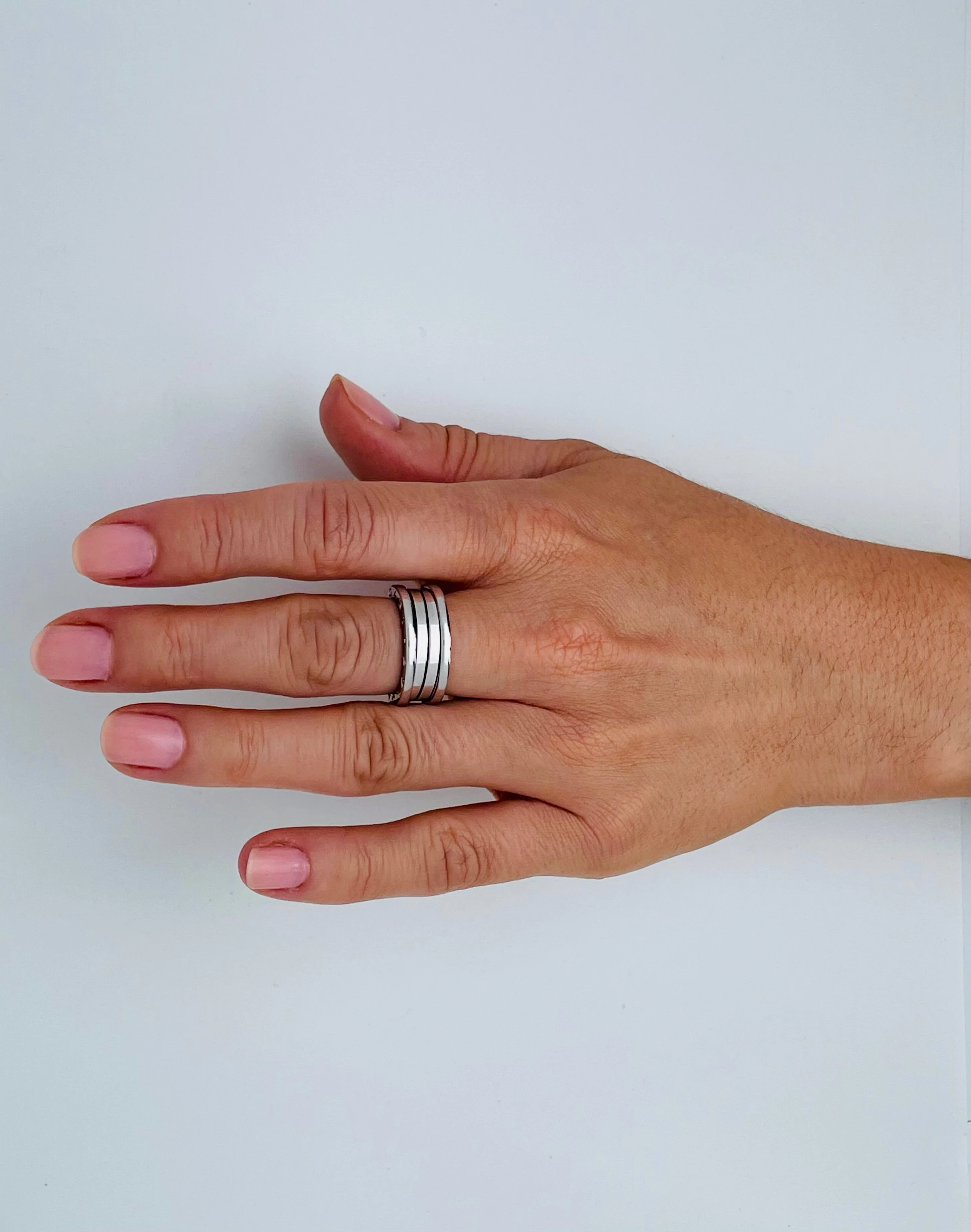 Bague Bandeau BULGARI "B.zero1" en or blanc - Image 6
