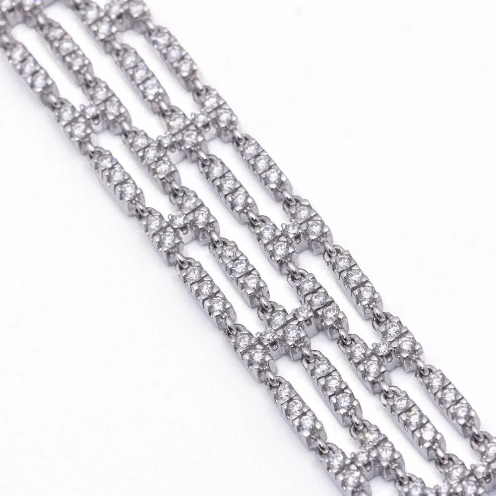 Bracelet Riviere avec 4 rangs de diamants - Image 5