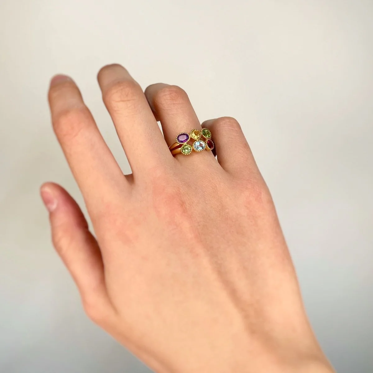Bague - Or & Pierres de Couleur - Image 4