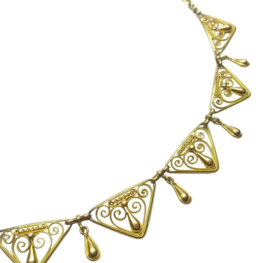 Collier Draperie en or jaune - Image 3