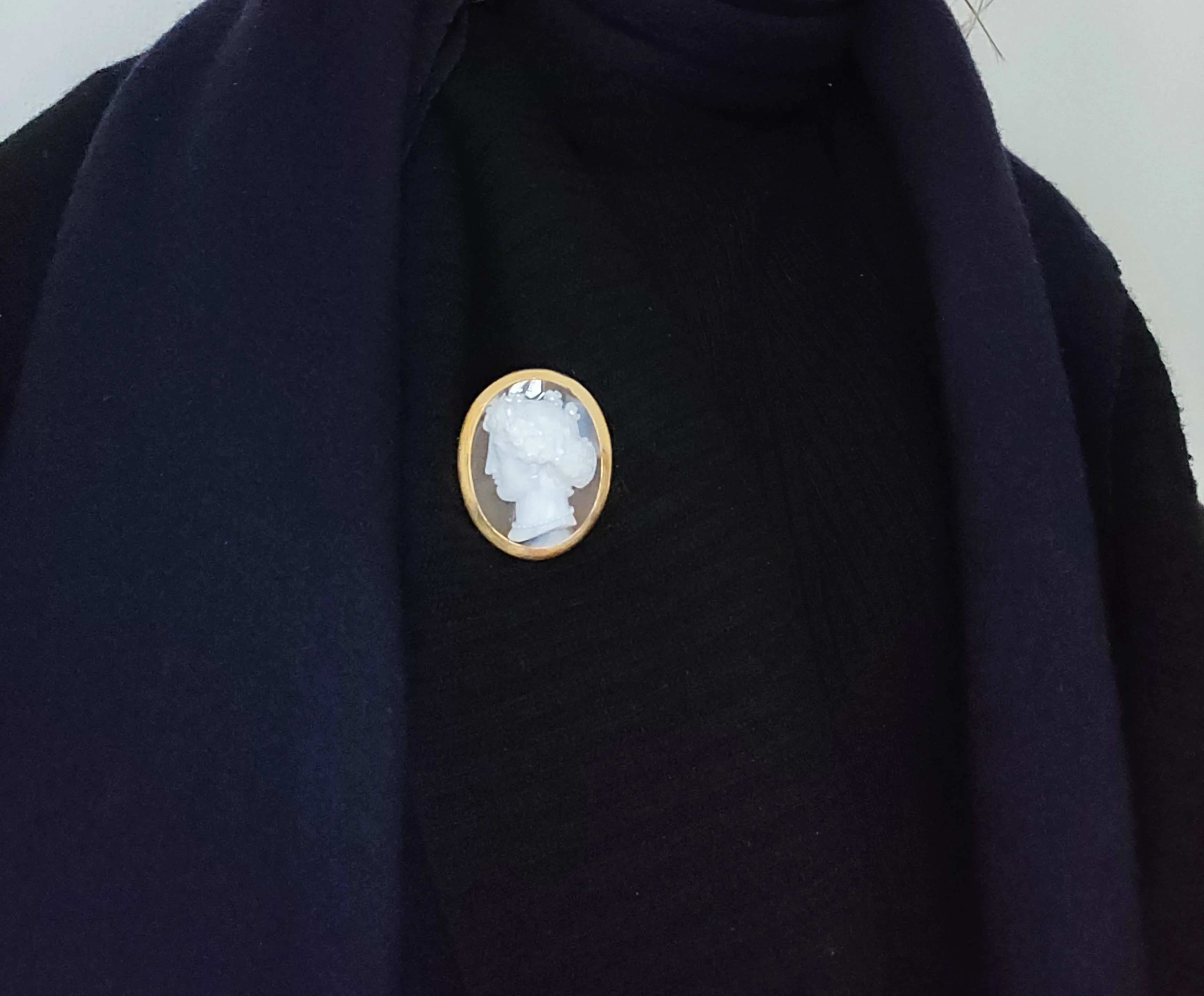 Broche camée sur agate Napoléon III - Image 2