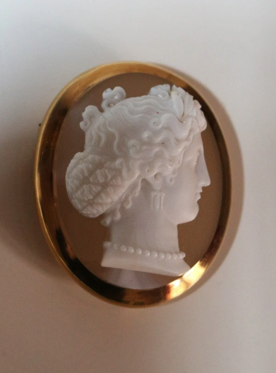 Broche camée sur agate Napoléon III - Image 4