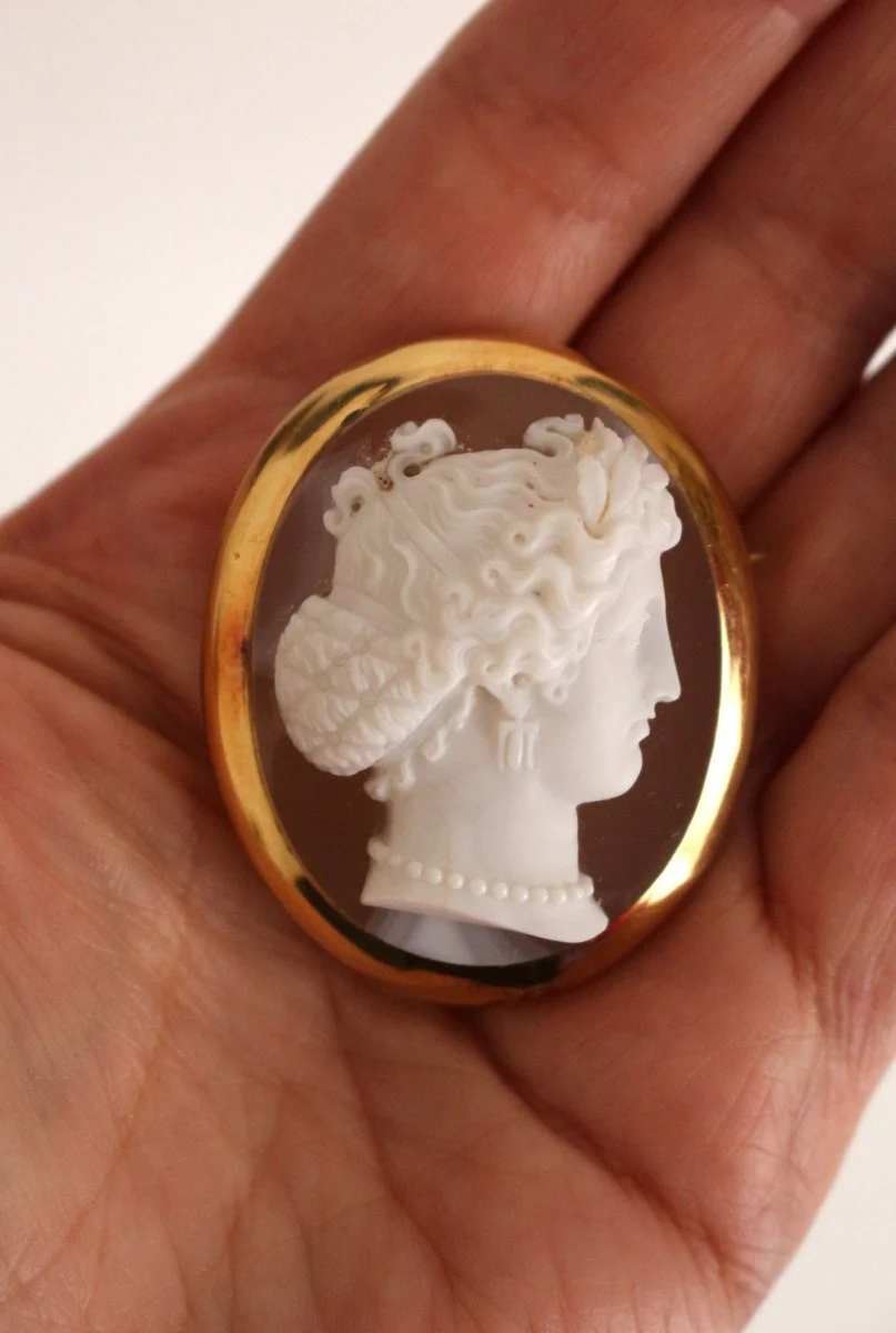 Broche camée sur agate Napoléon III - Image 5