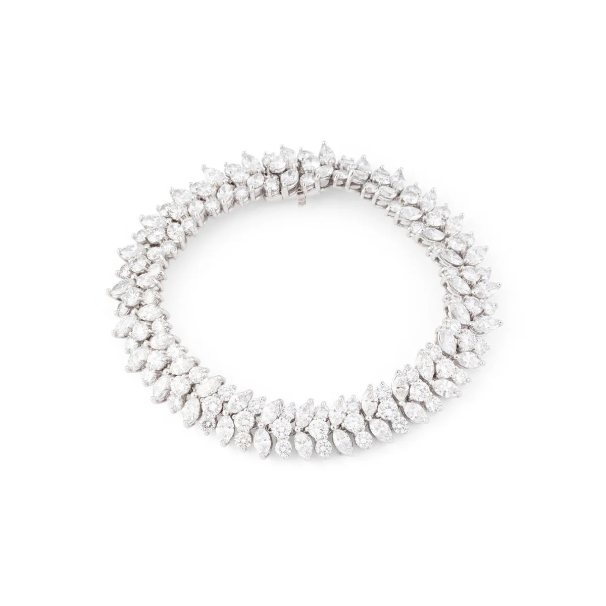 Bracelet TIFFANY & CO. "Feuillages" en platine et diamants