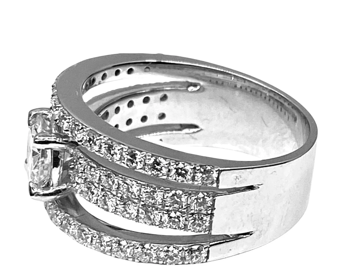 Bague en or blanc 18 carats et diamants - Image 3