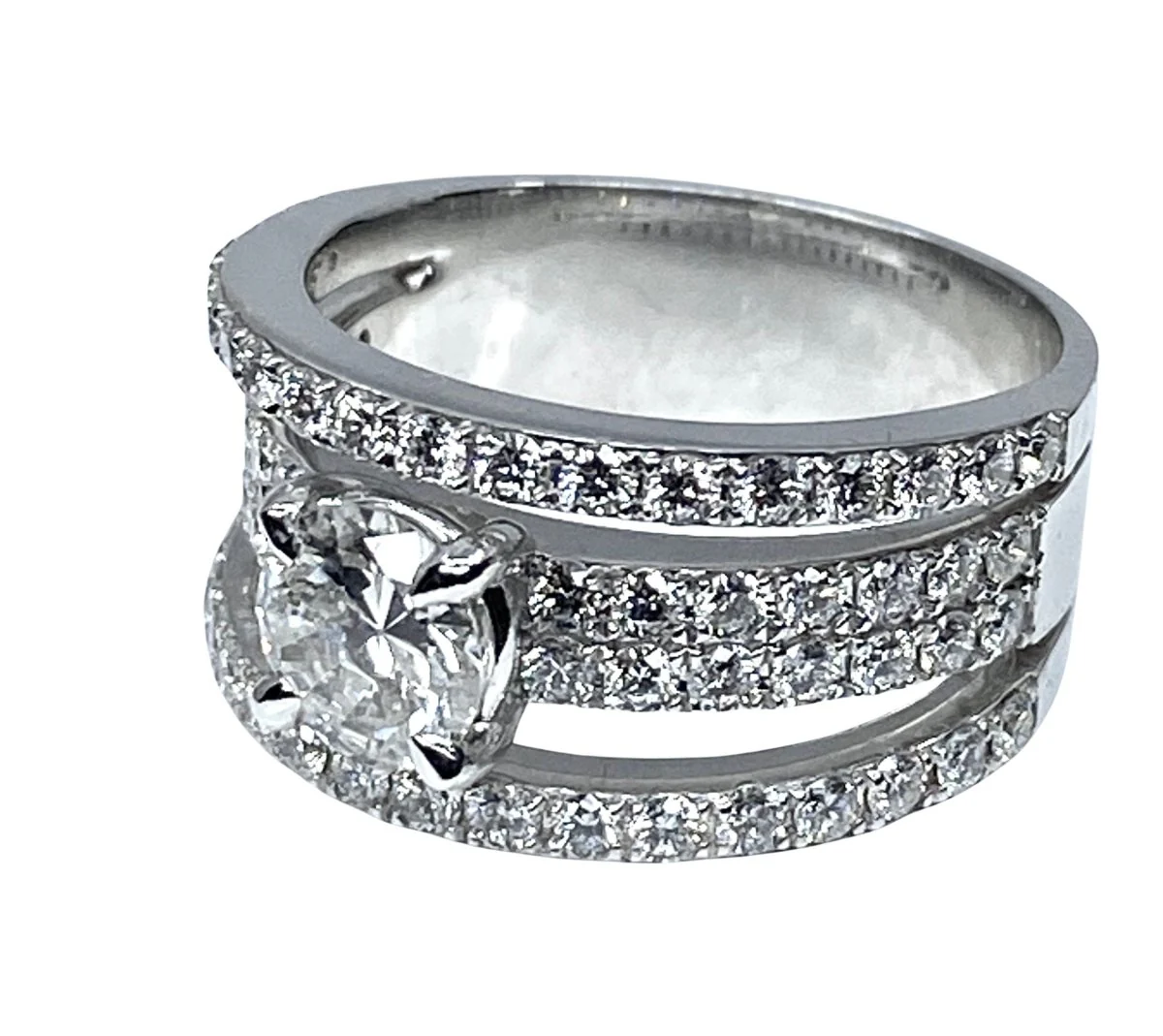 Bague en or blanc 18 carats et diamants - Image 5