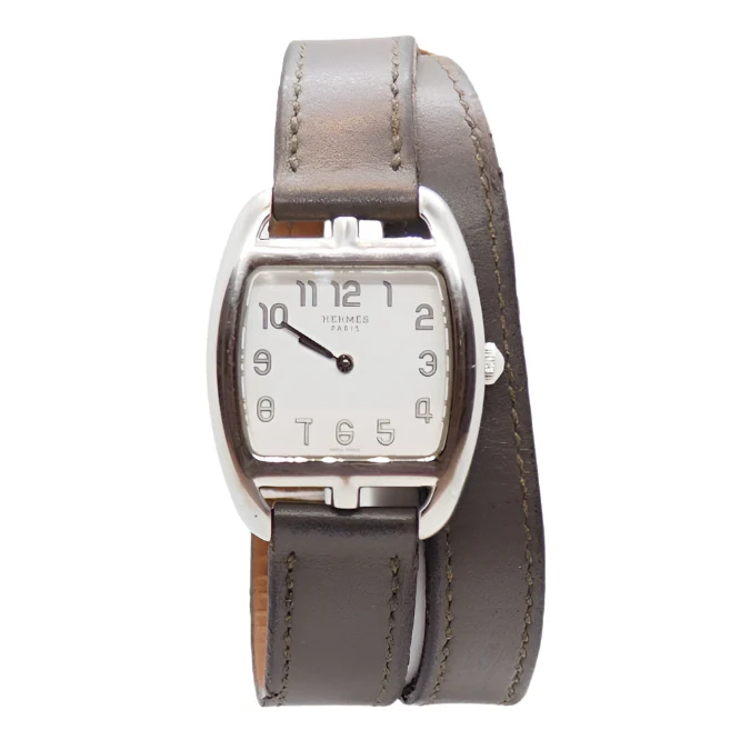 Montre Hermès CAPE COD tonneau en acier