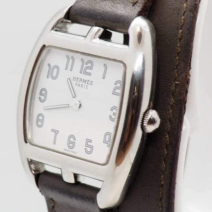 Montre Hermès CAPE COD tonneau en acier - Image 4