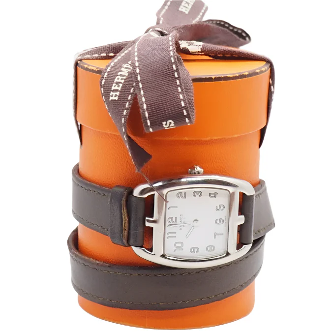 Montre Hermès CAPE COD tonneau en acier - Image 7