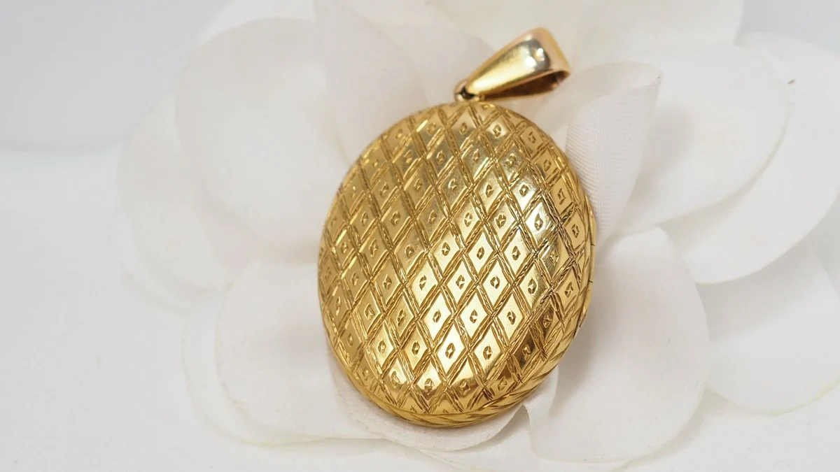 Pendentif Porte Photo Email et Perle - Image 3