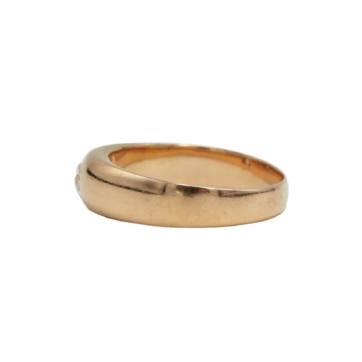 Bague Jonc en or rose et diamant - Image 3