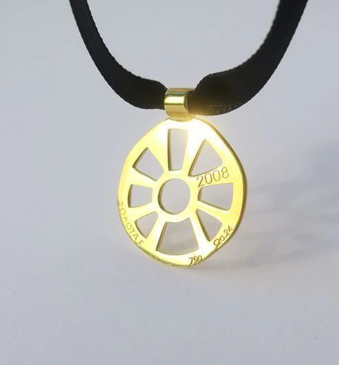 ZOLOTAS - Pendentif 2008 roue de la Fortune Or