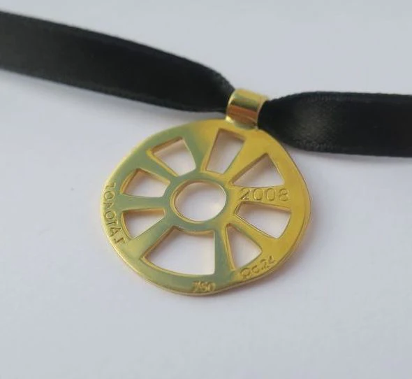 ZOLOTAS - Pendentif 2008 roue de la Fortune Or - Image 2