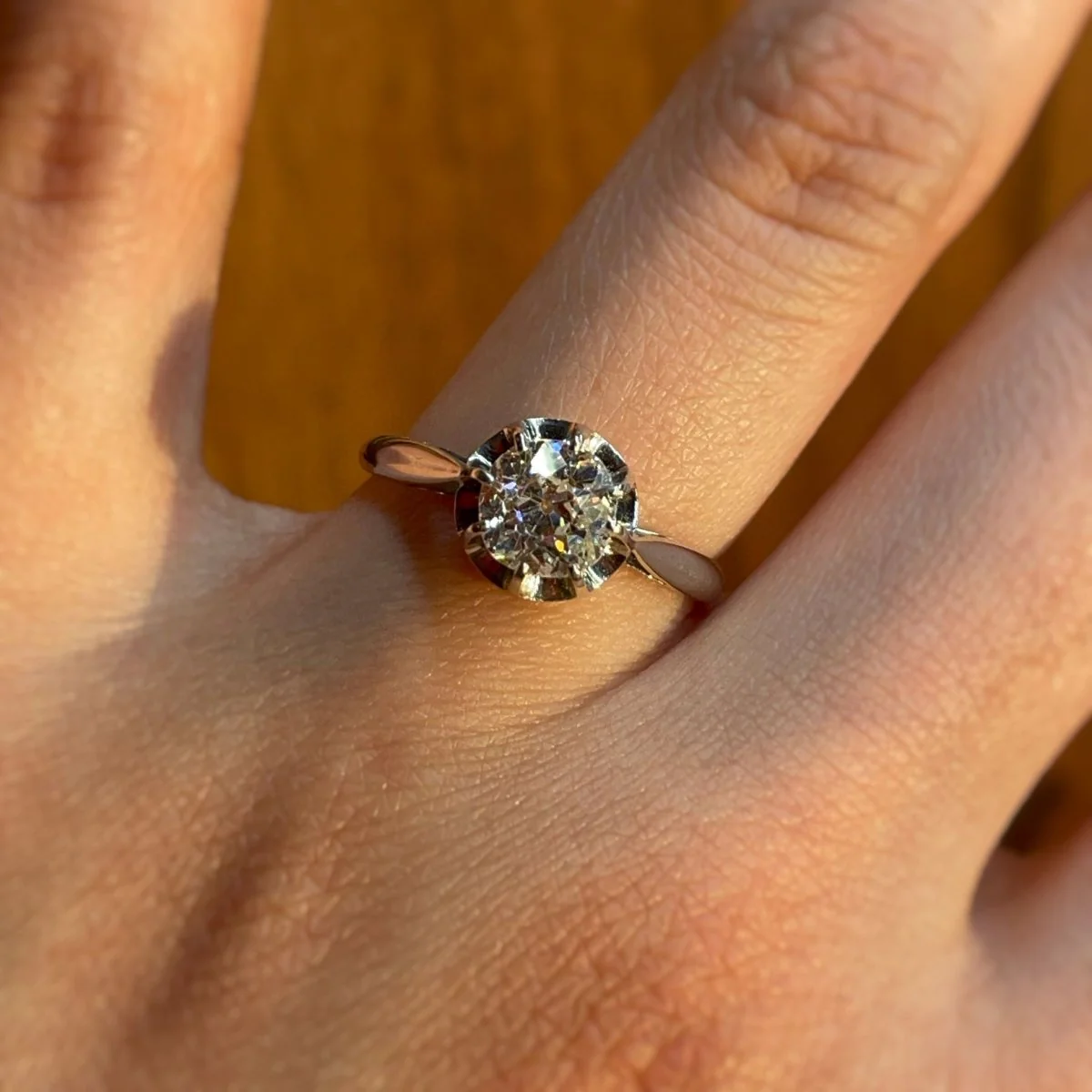 Solitaire - Or & Diamant 0,90 carat - Image 2