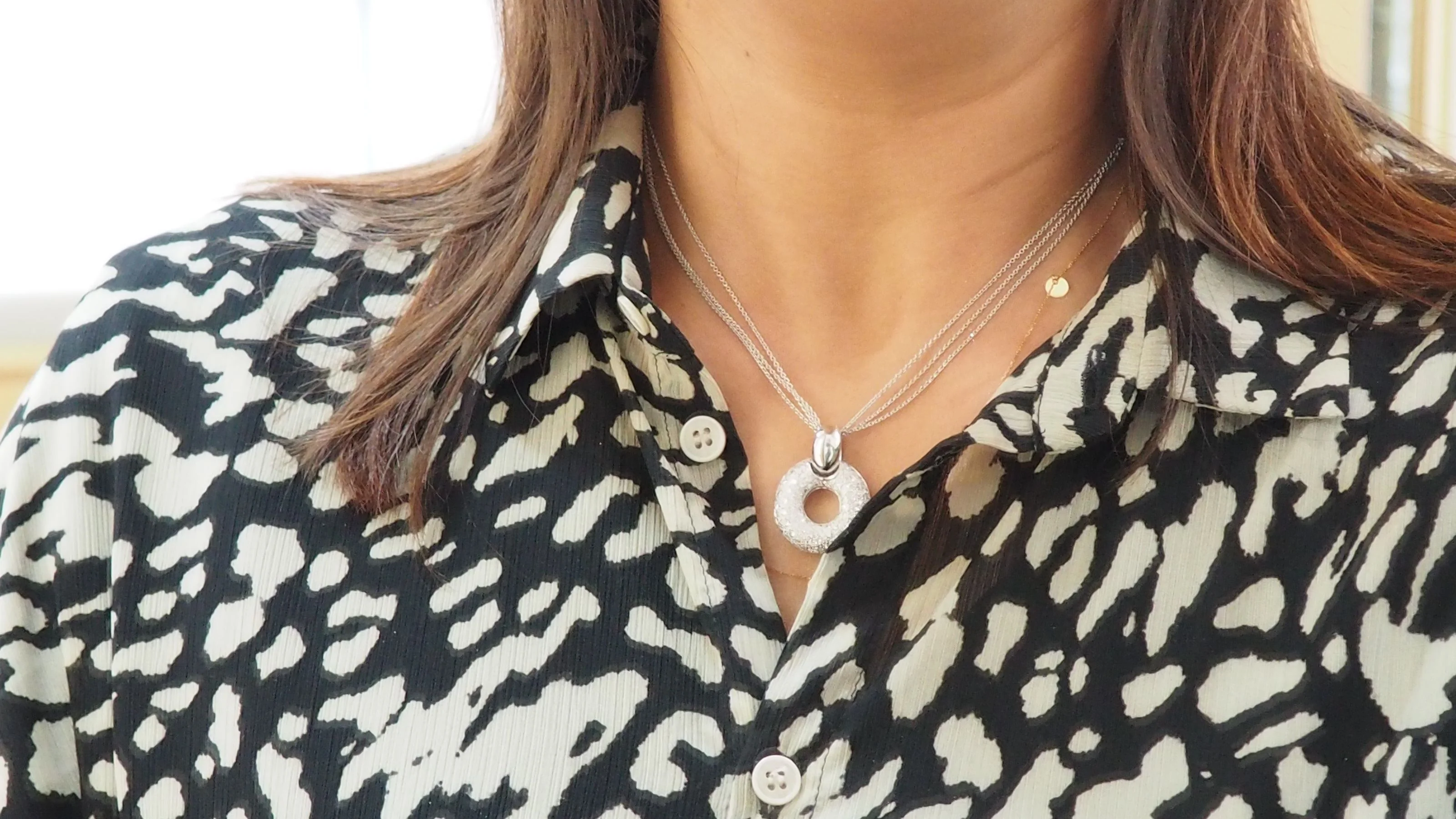 Collier en or blanc et diamants - Image 8