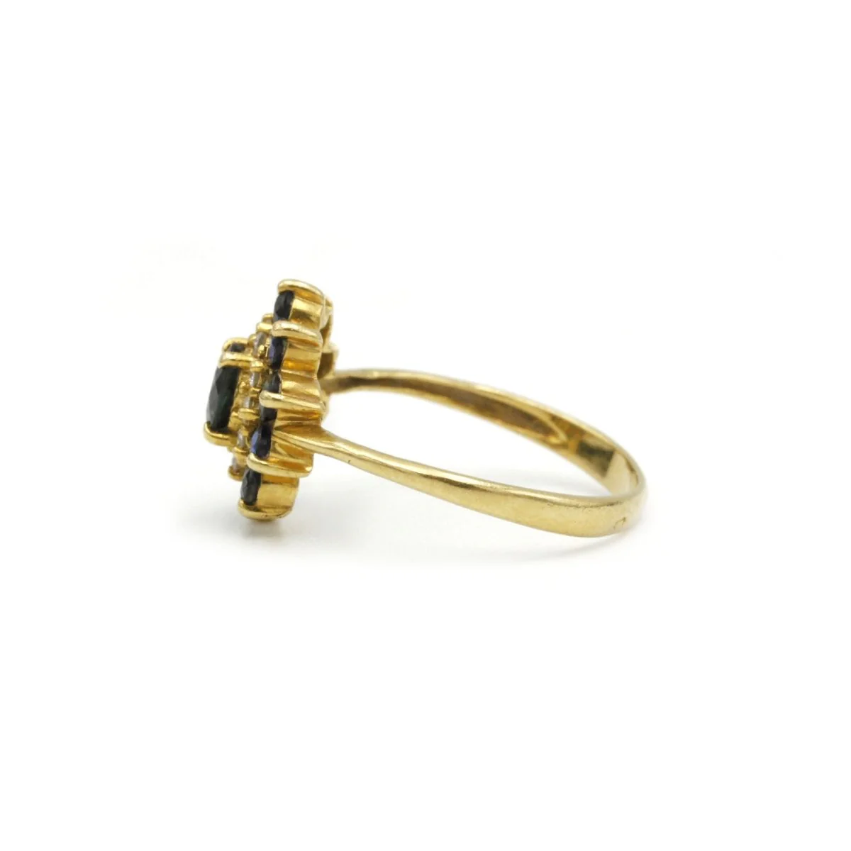 Bague - Or, Diamants et Saphirs - Image 2