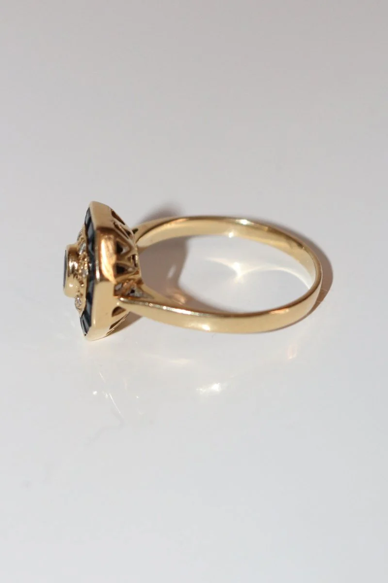 Bague de Style Art Déco Saphirs - Image 4