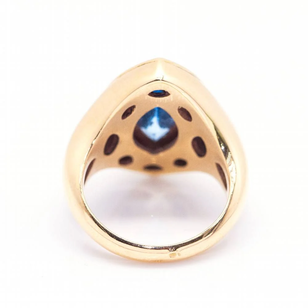 Bague marquise avec Topaze et Brillants - Image 6