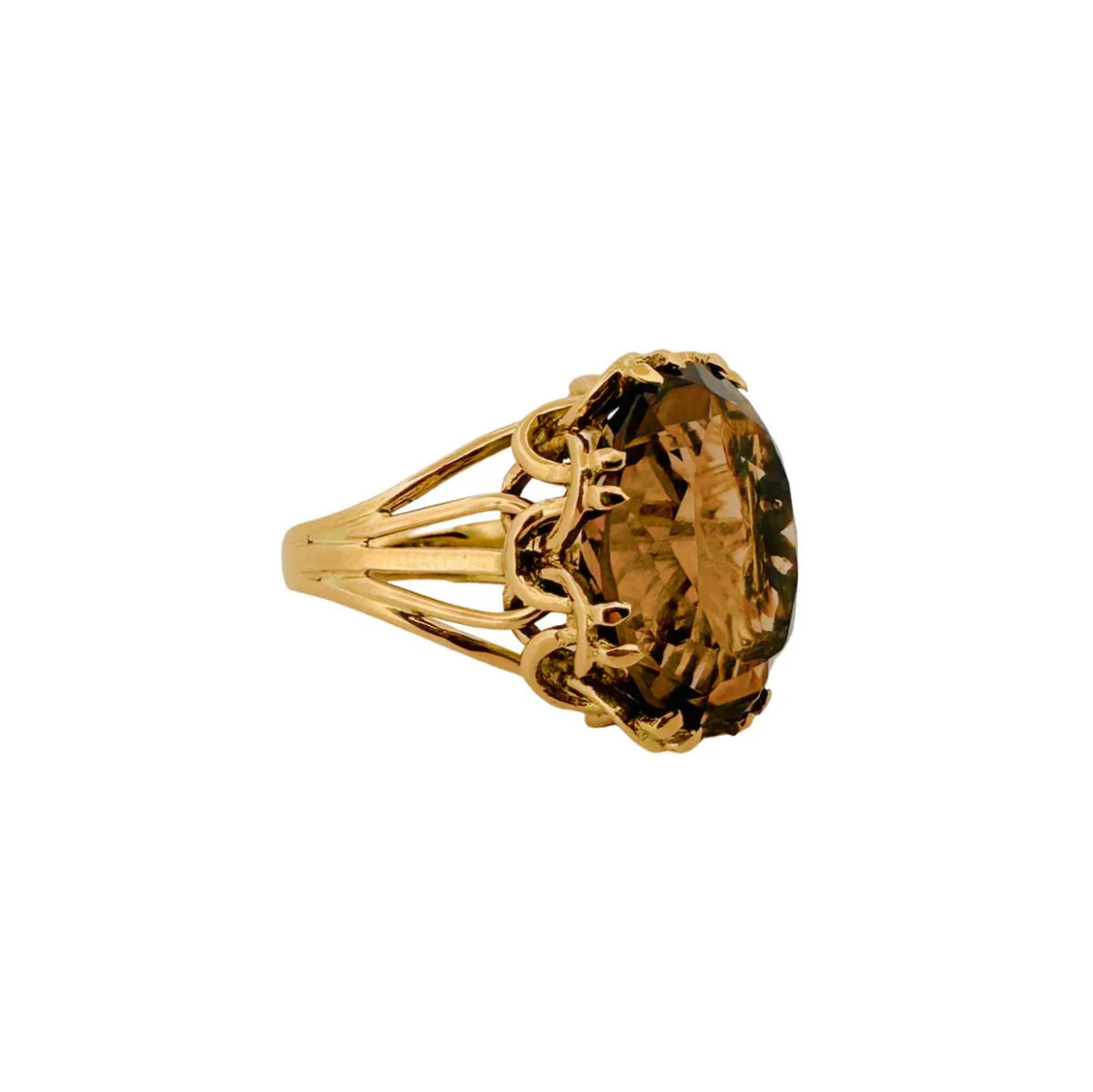 Bague "Jelaim" en or jaune et quartz