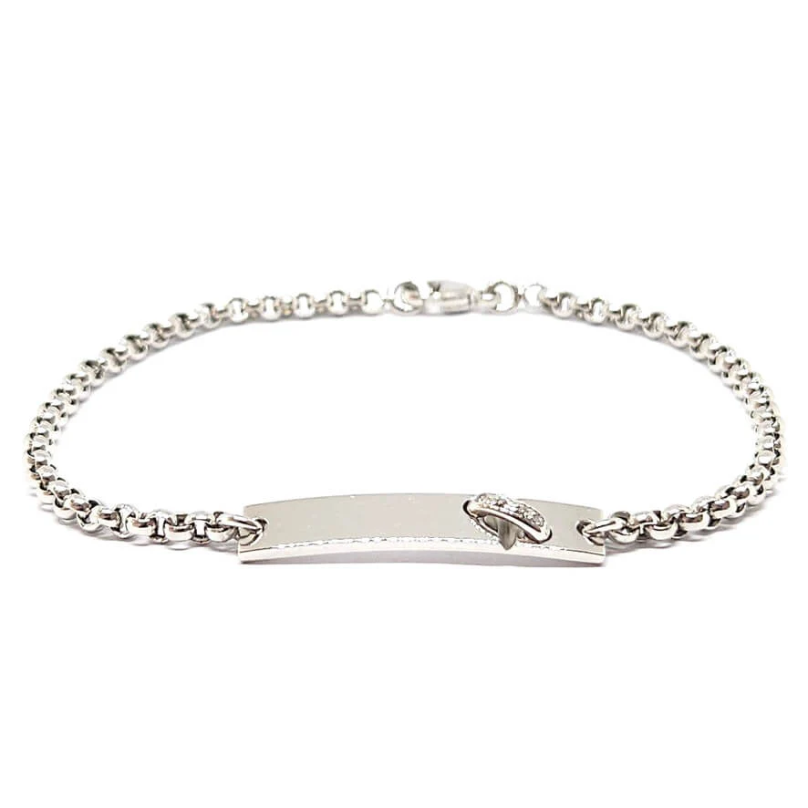Bracelet Chaumet ''Lien" diamants en or blanc