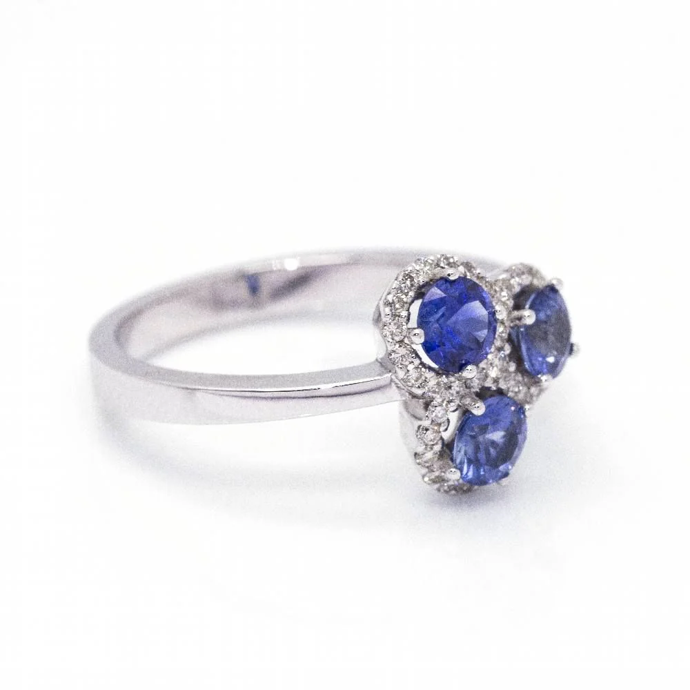 Bague TRIO en saphir et diamant - Image 2