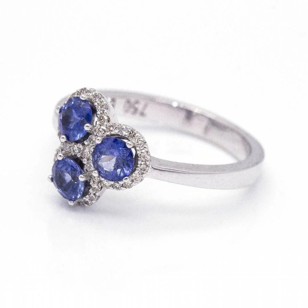 Bague TRIO en saphir et diamant - Image 5