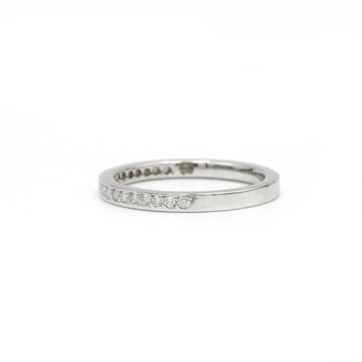 Demi-alliance - platine et diamants - Image 2
