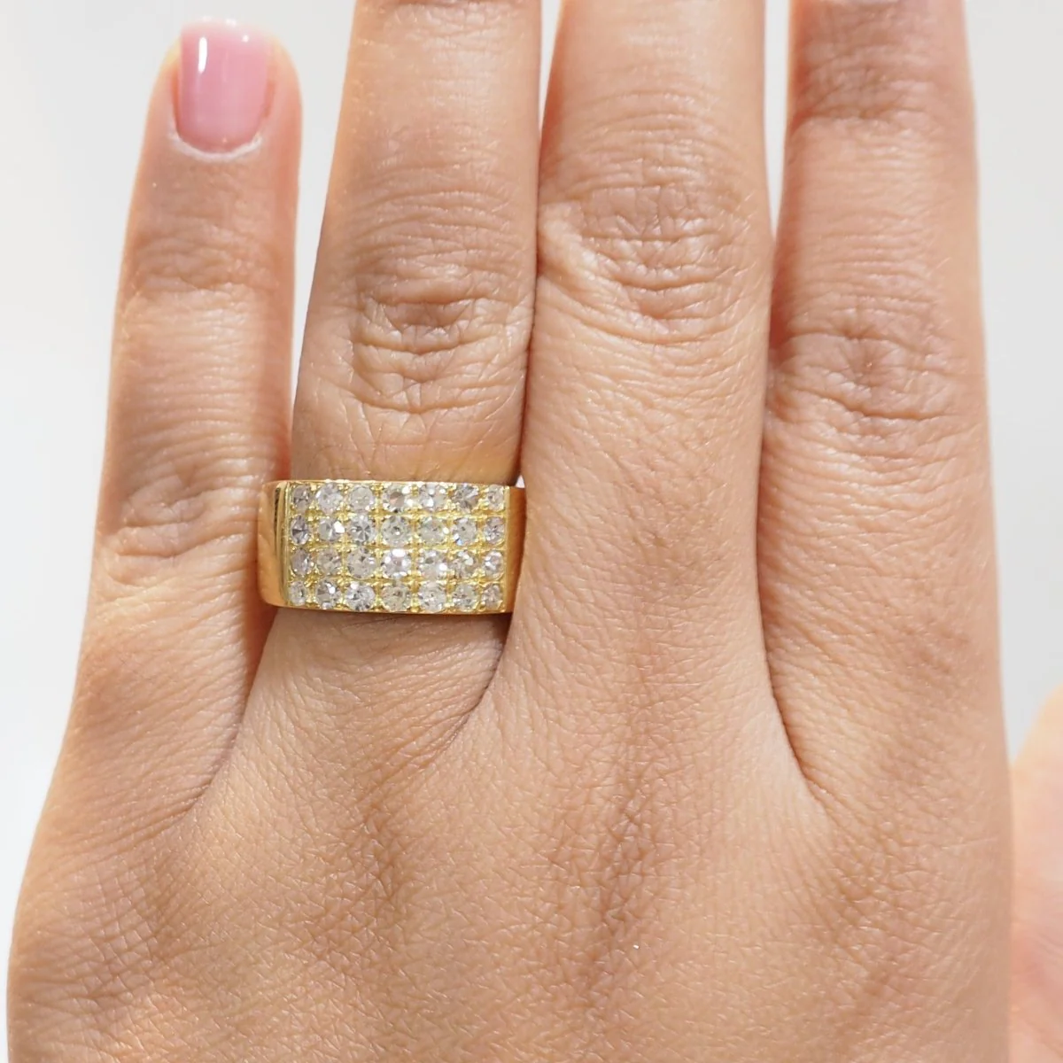 Bague ruban en or jaune et diamants - Image 2