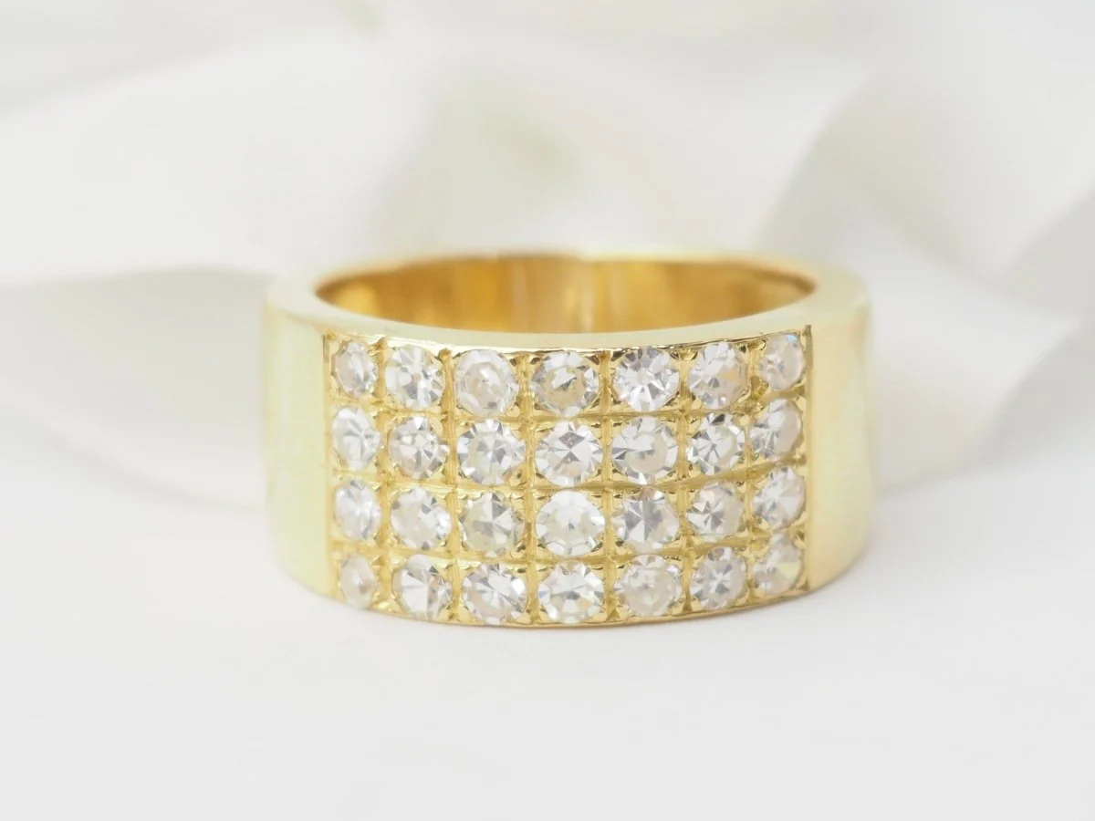 Bague ruban en or jaune et diamants - Image 6