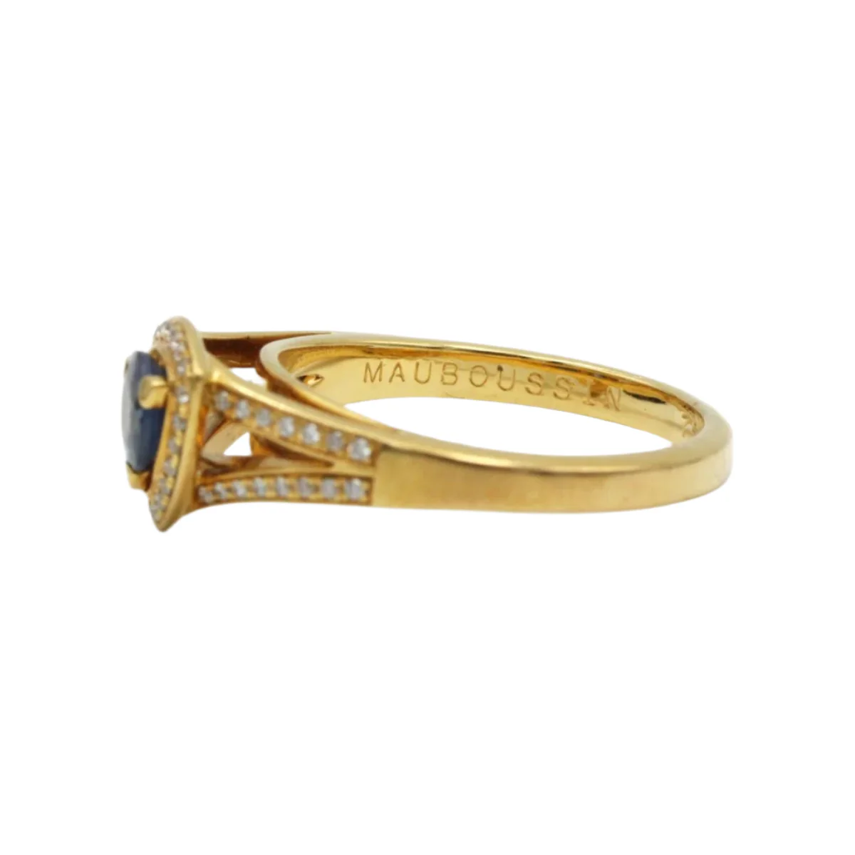 Bague Dream and Love MAUBOUSSIN en or jaune, saphir et diamants - Image 2